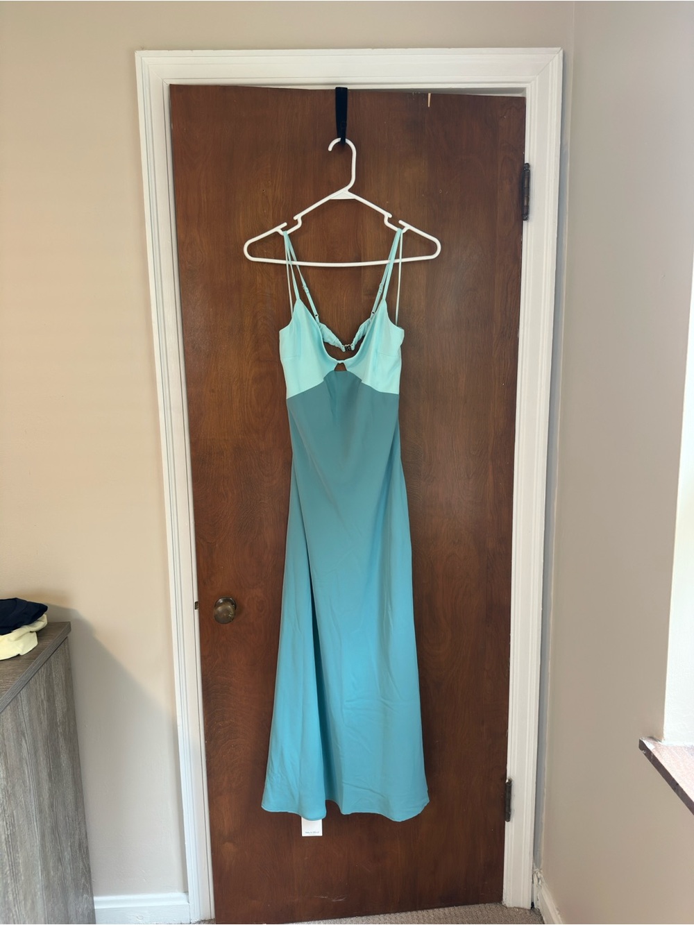 NWT Abercrombie & Fitch Two-Tone Teal Midi Dress
